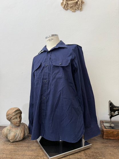 Vintage 80’s Italian Navy Shirt “L”