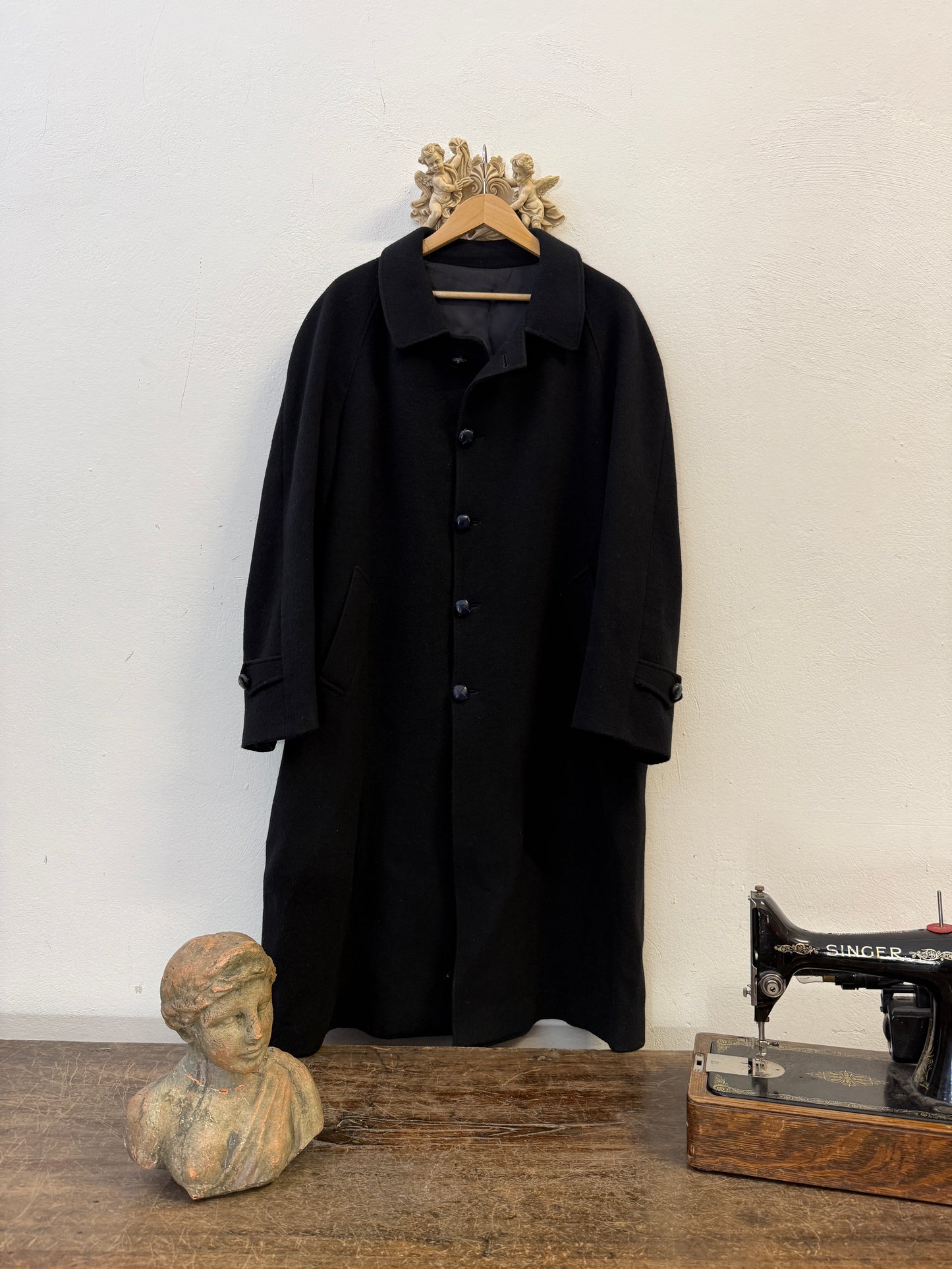 Vintage 90’s Loden Coat - Blue Navy “L/XL”