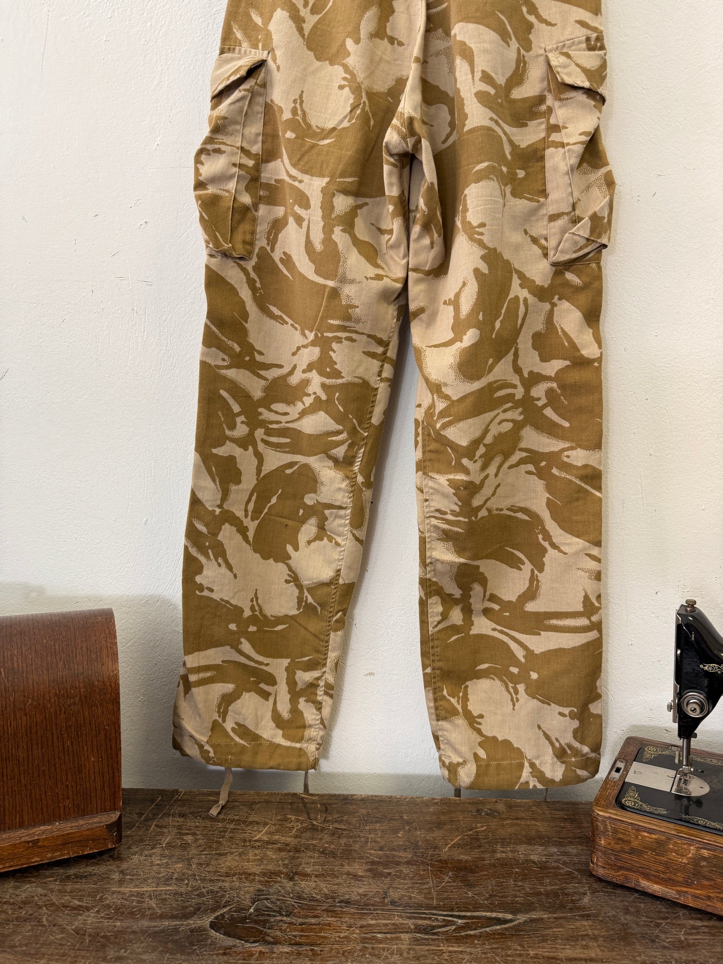 Vintage British Army Camo Cargo Pants “W30”