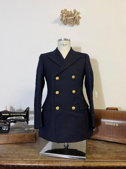 Vintage 90’s Italian Navy Double Breasted Jacket “S”