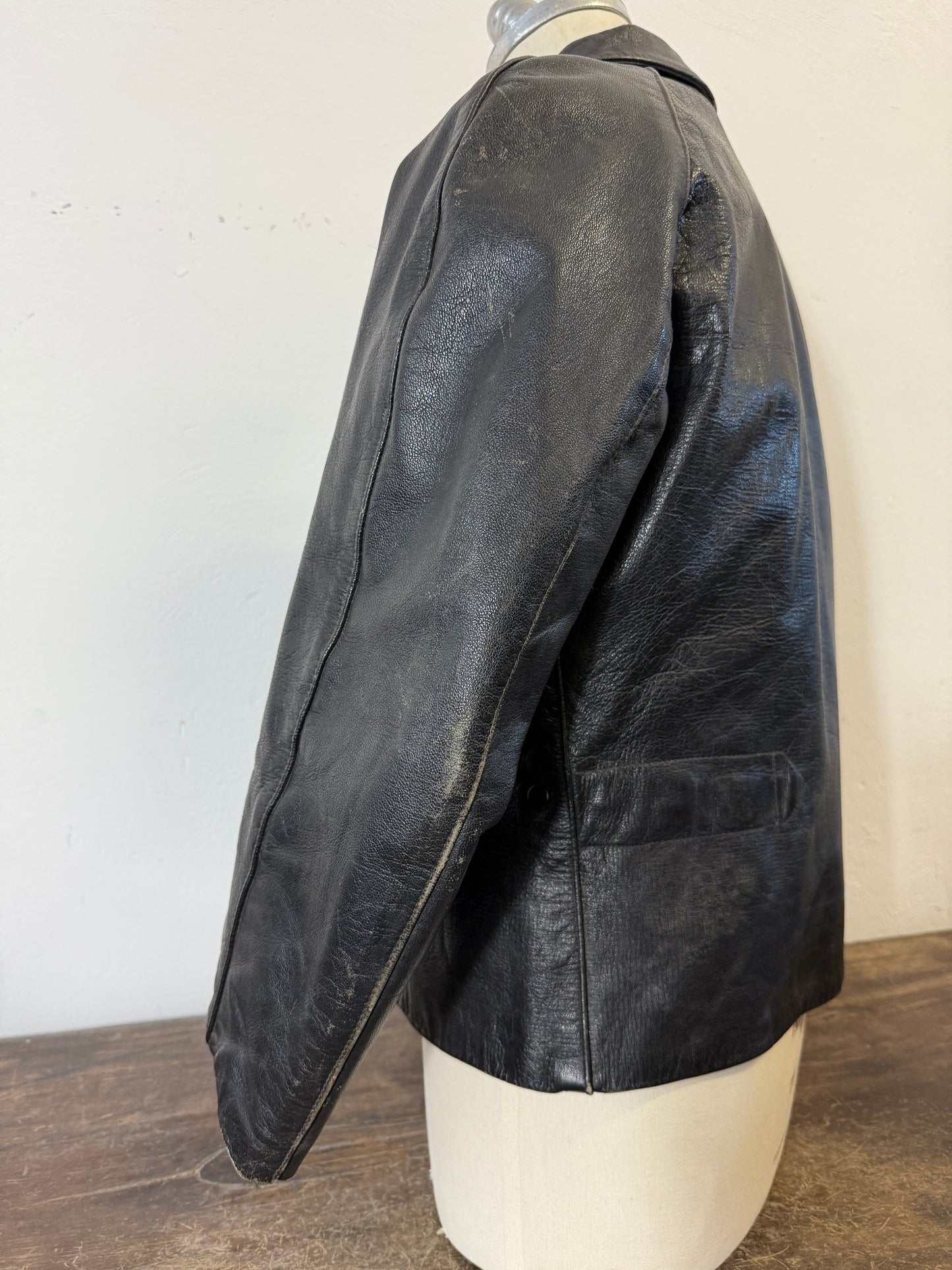 Vintage Rare 1950s Leather Tank Crew
Jacket “S”