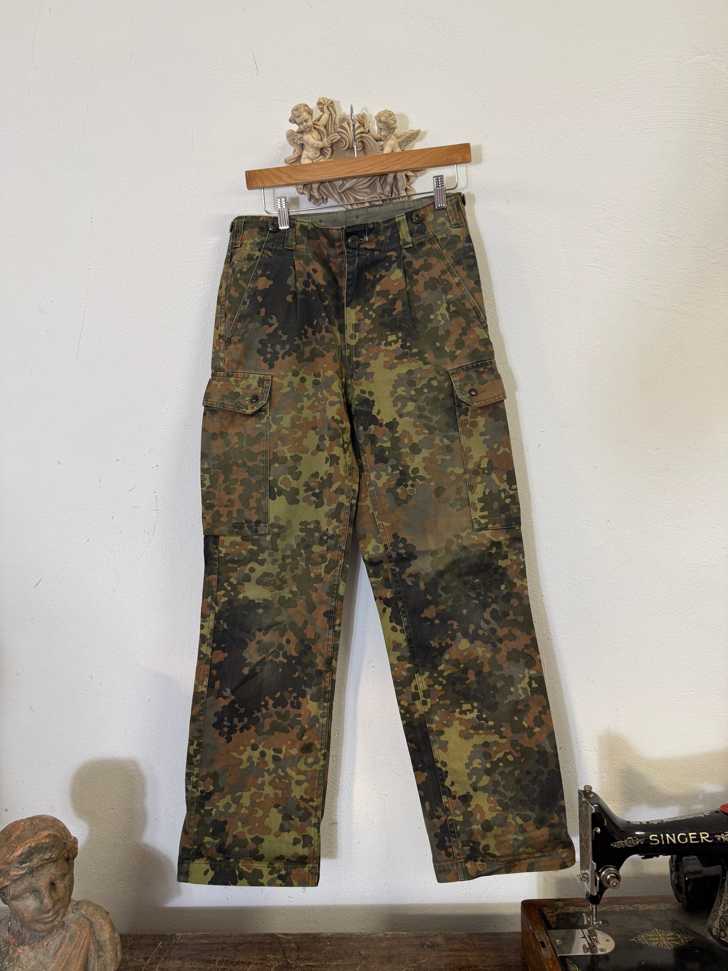 Vintage German Army Camo Cargo Pants “W31”