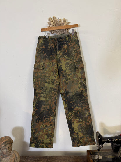 Vintage German Army Camo Cargo Pants “W31”