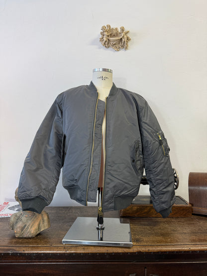 Grey Bomber Jacket MA1