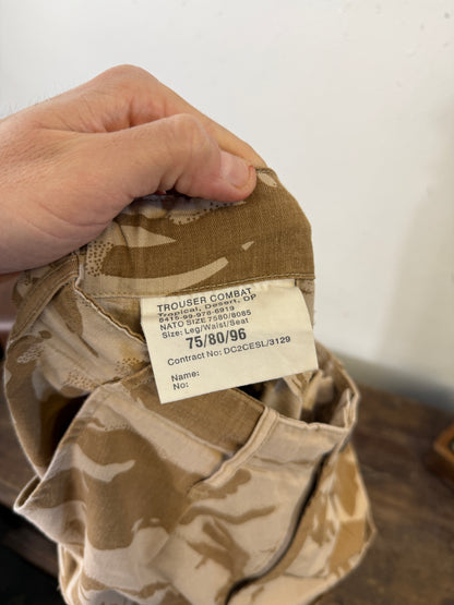 Vintage British Army Camo Cargo Pants “W31”