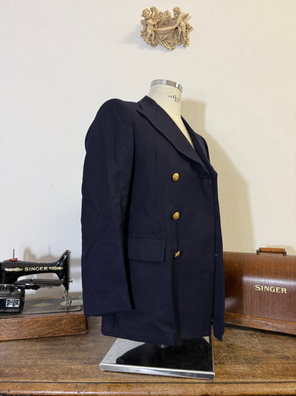 Vintage 90’s Italian Navy Double Breasted Jacket “S”