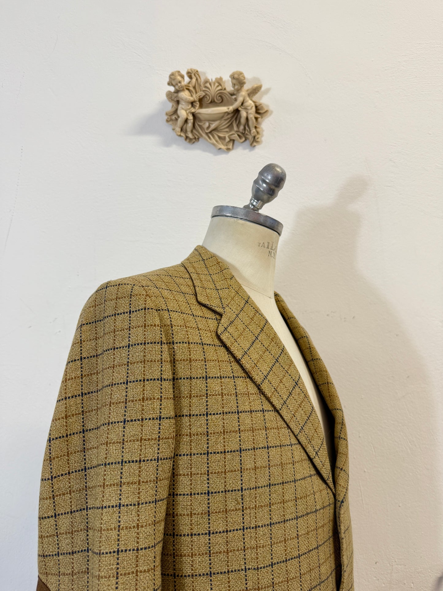 Vintage Checkered Canali Wool/Cachemire Jacket “M”