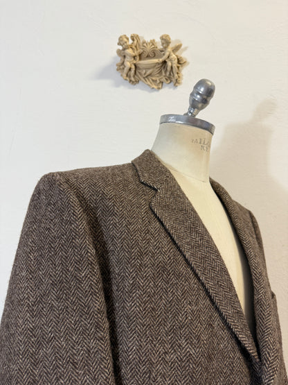 Vintage Wool Harringbone Blazer “XL”
