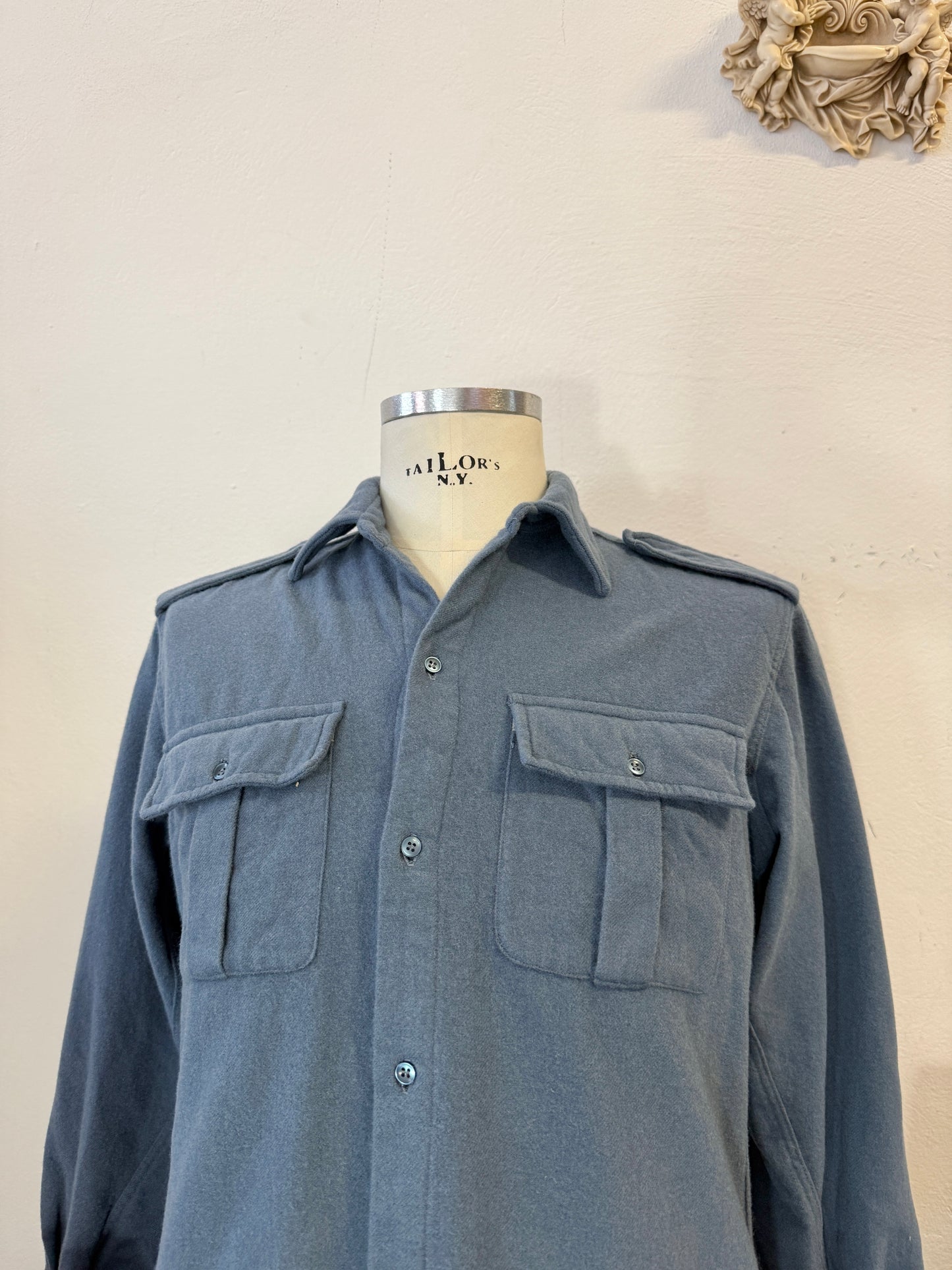 Vintage 60’s Italian Air Force Flannel Shirt “S/M”