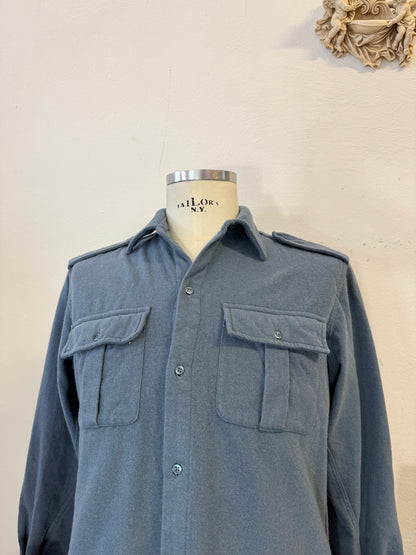 Vintage 60’s Italian Air Force Flannel Shirt “S/M”