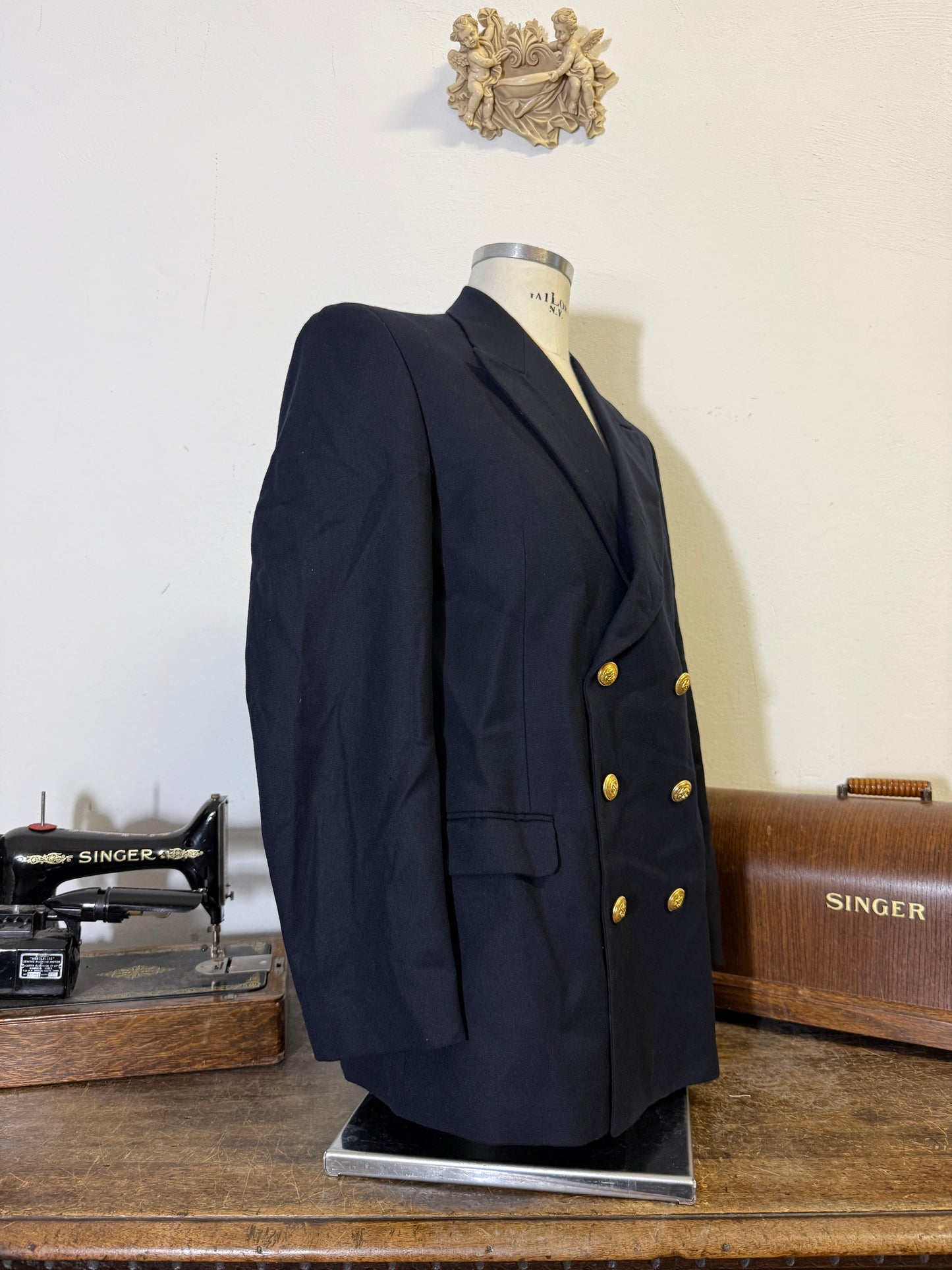 Vintage 90’s Italian Navy Double Breasted Jacket “L/XL”