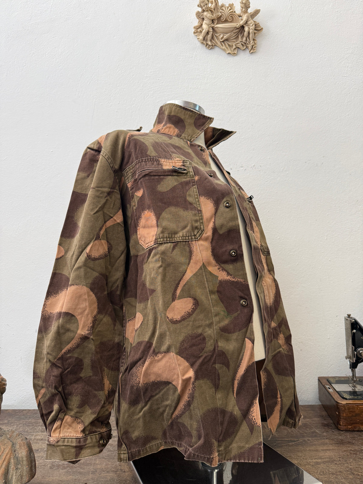 Vintage Distressed Hungarian Army Camo Jacket “M”