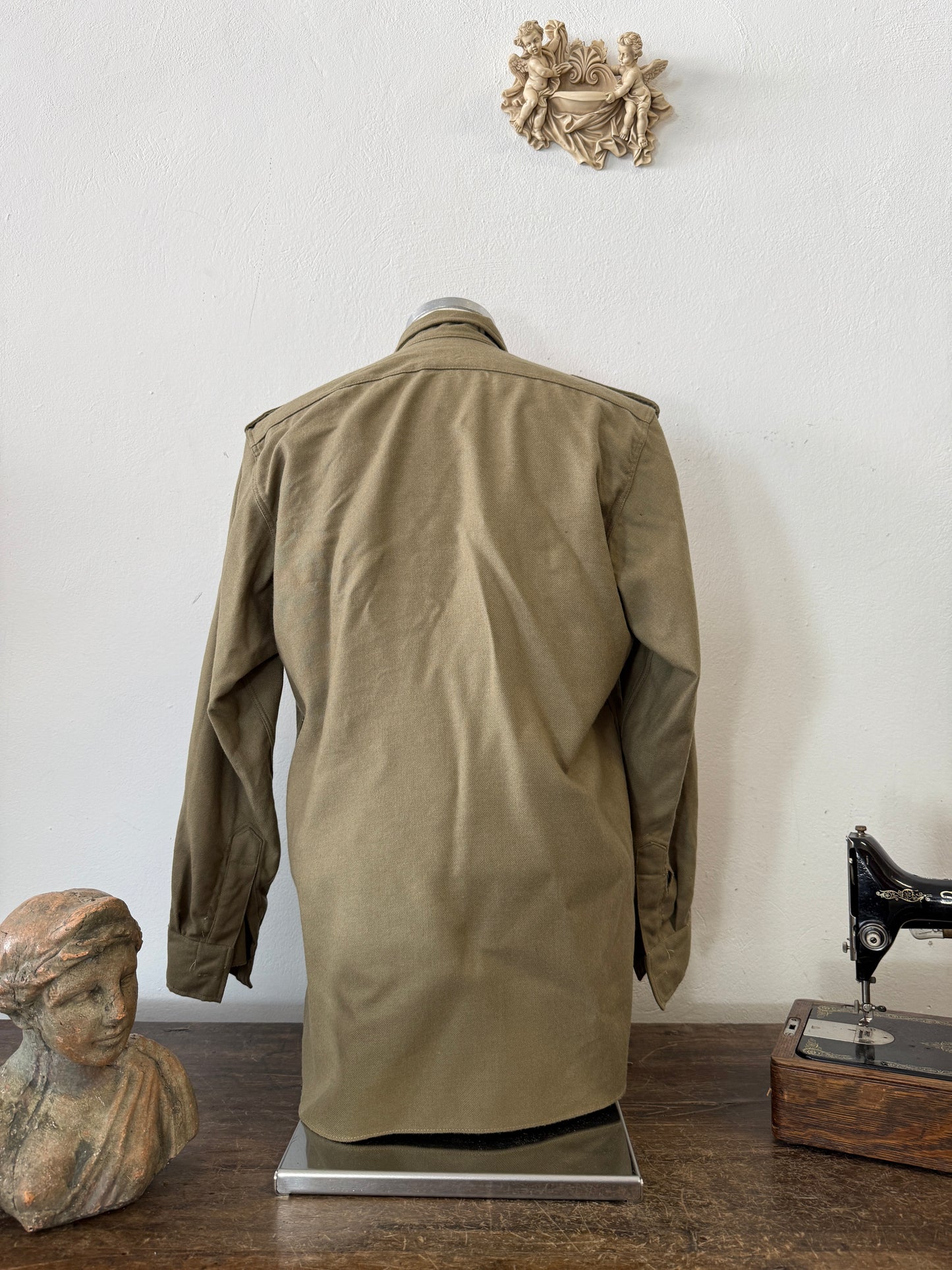 Vintage Italian Army Flannel Shirt “M”
