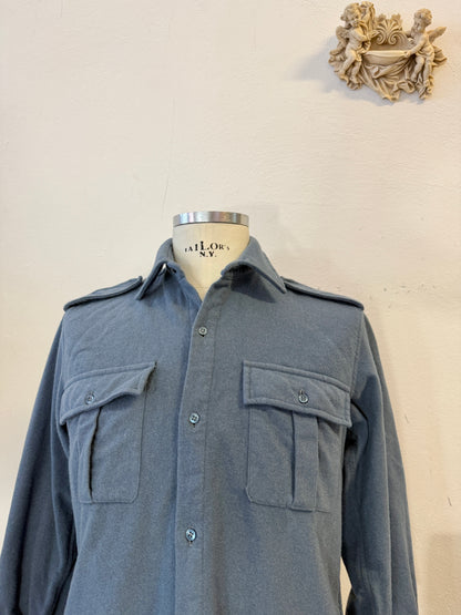 Vintage 60’s Italian Air Force Flannel Shirt “S”