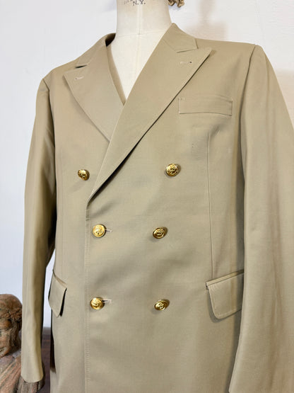 Vintage German Navy Double Breasted Jacket “L/XL”
