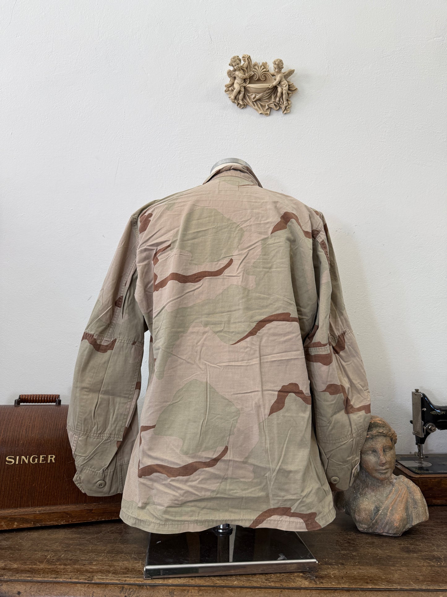 Vintage BDU Camo Jacket Ripstop US Army – L