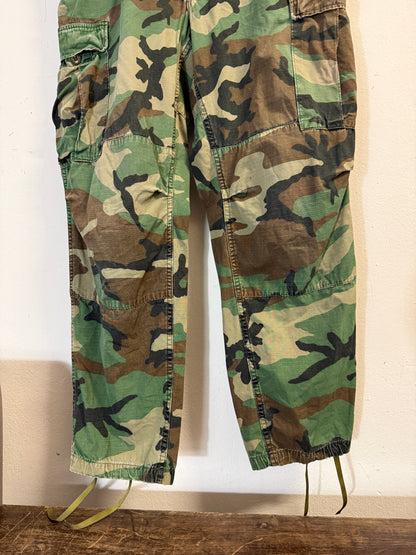 Vintage Woodland Camo Cargo Pants Us Army Rip Stop “W34”