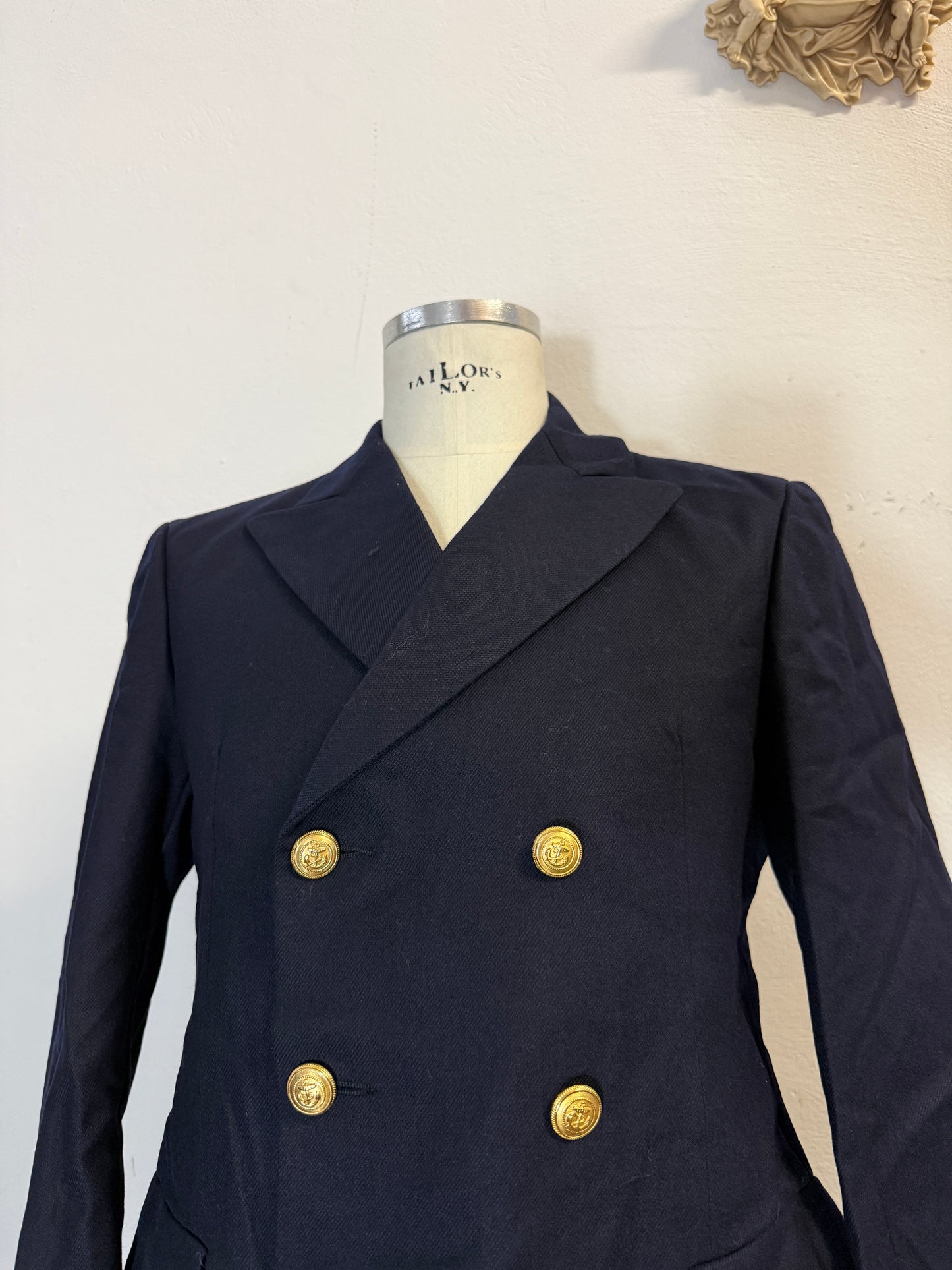 Vintage 90’s Italian Navy Double Breasted Jacket “M”