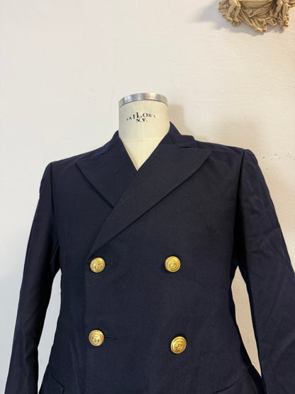 Vintage 90’s Italian Navy Double Breasted Jacket “M”