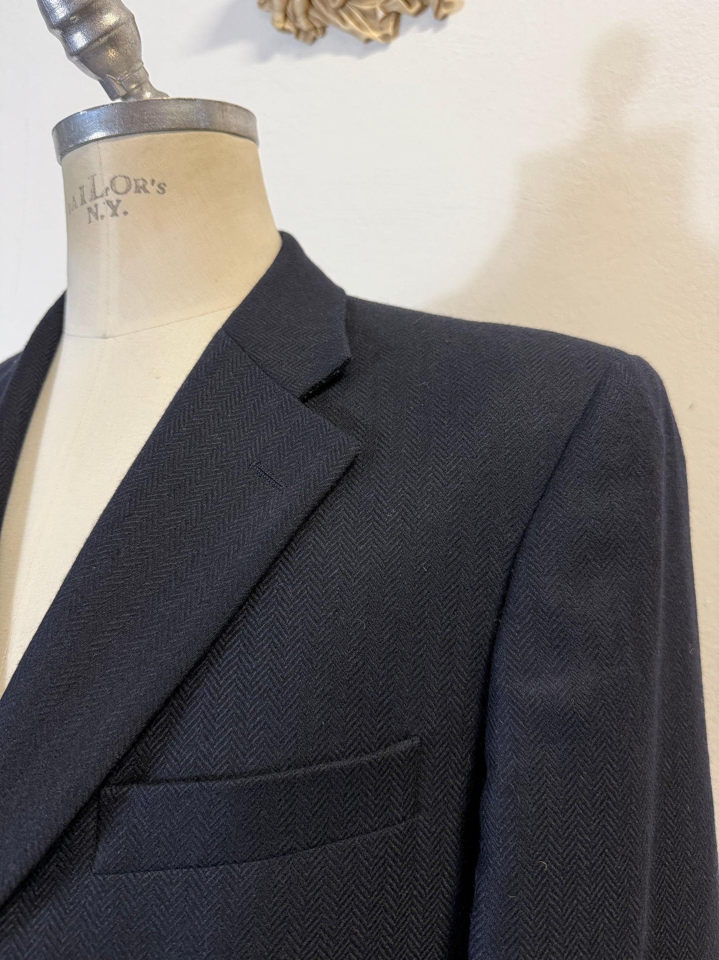 Vintage Wool Blazer Blu Navy “L”