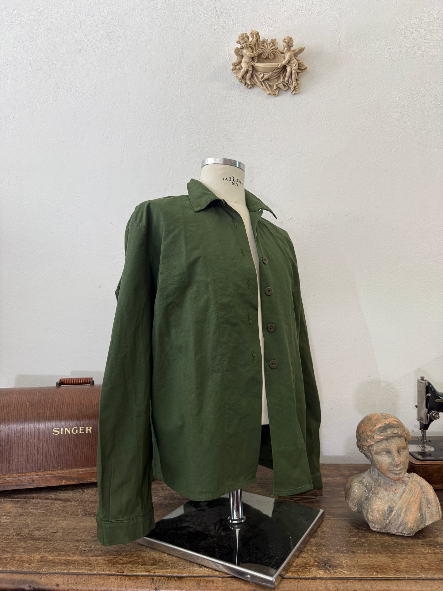 Vintage 80’s Woman Swedish Army Shirt - XL