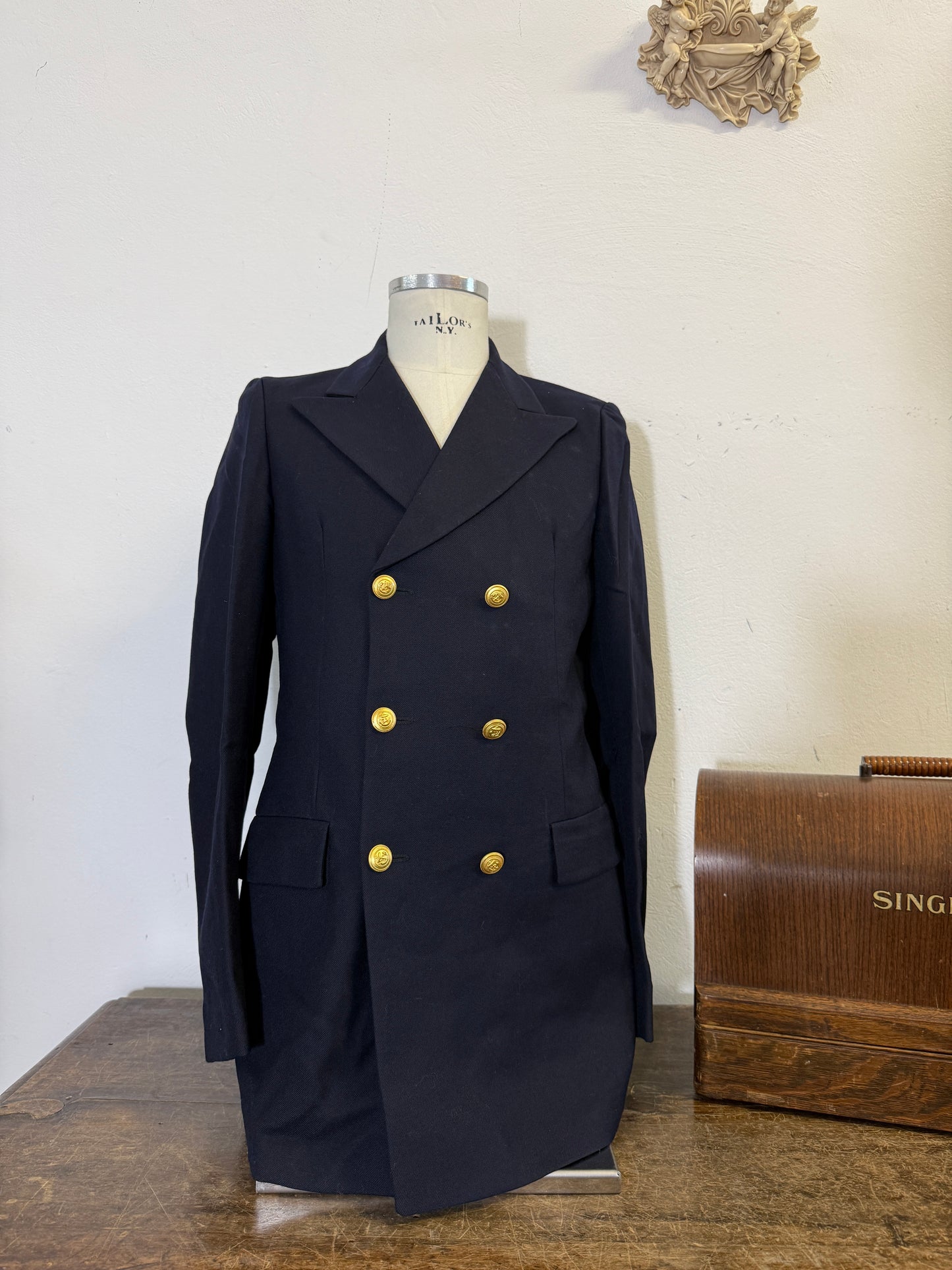 Vintage 00’s Italian Navy Double Breasted Jacket “M/L”