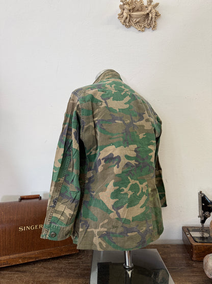 Vintage 1970-80s ERDL Camouflage Pattern Hot Weather Jacket Ripstop “S”