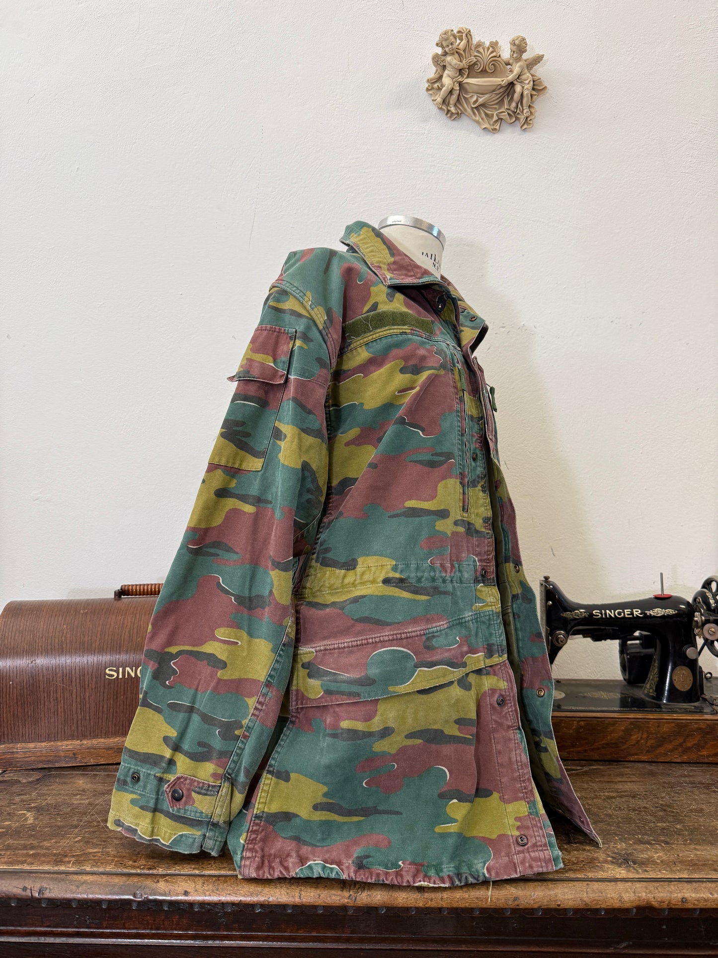 Vintage Belgian Army Camo Jacket “XXL”