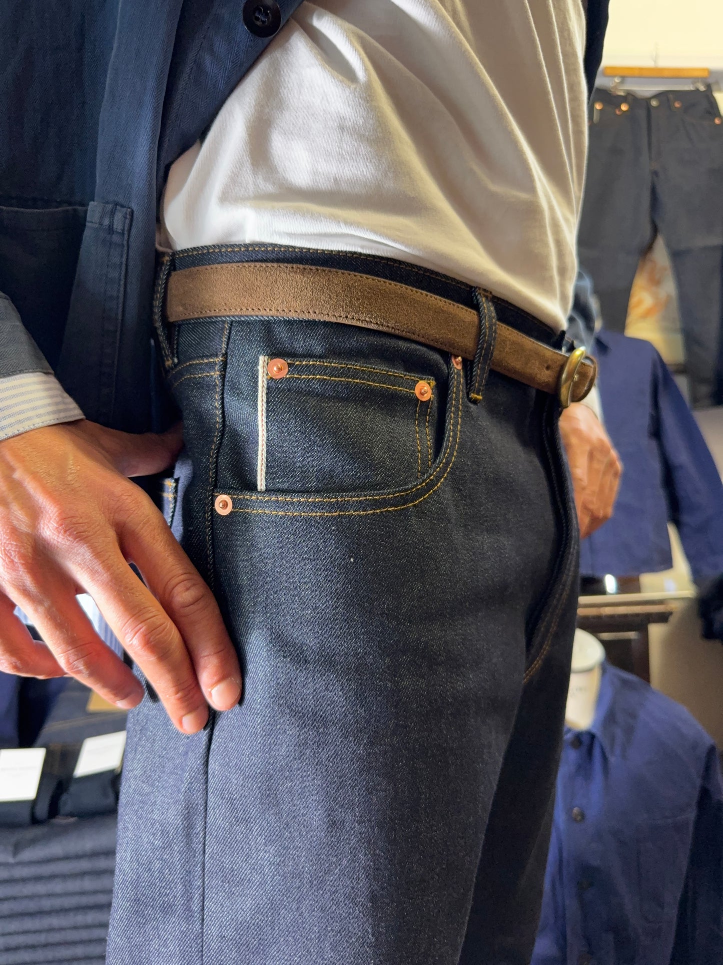 Selvedge Deep Indigo Raw Denim Pants Made in Italy - Mister Archive®