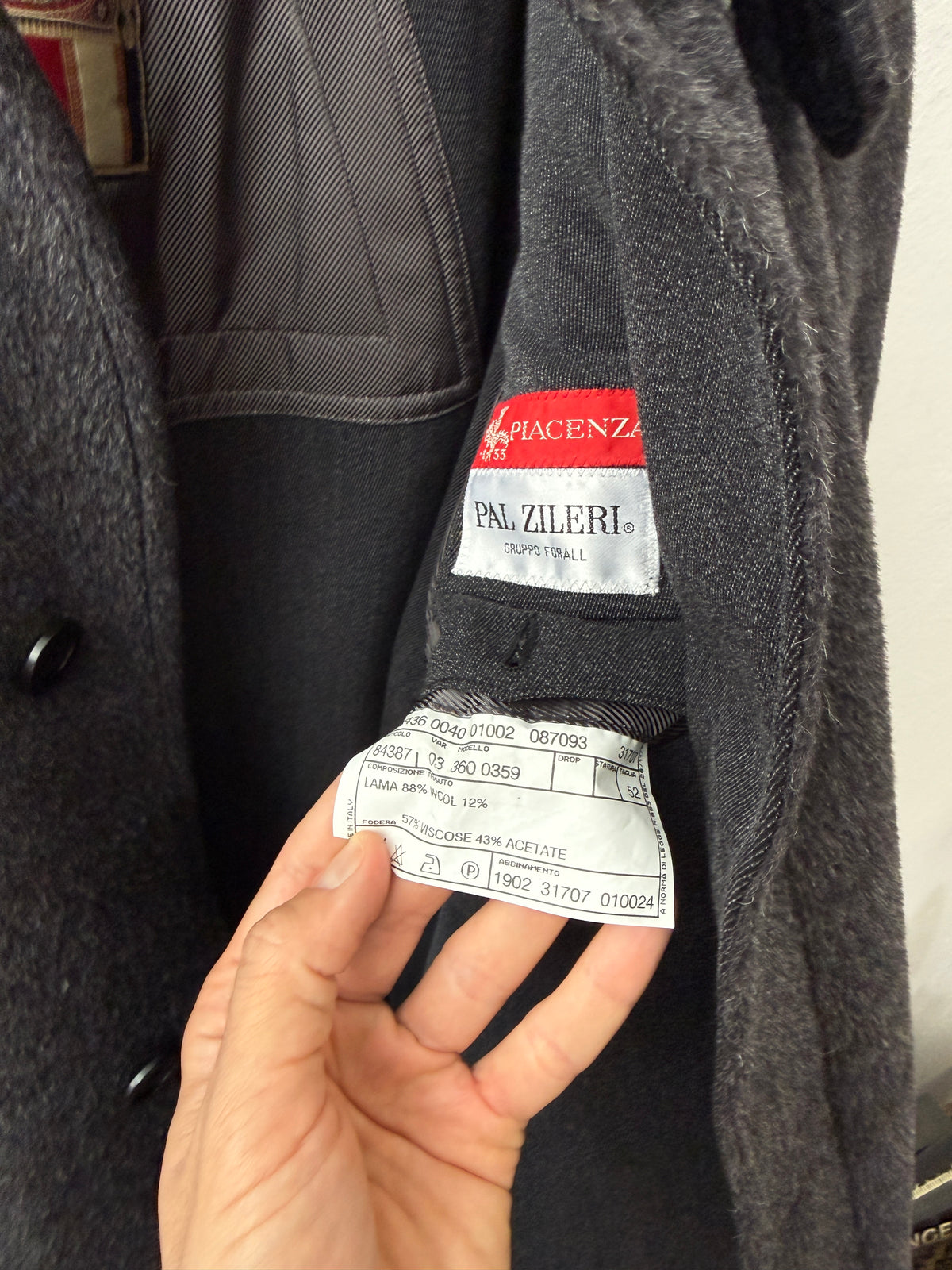 Vintage Grey Raglan Coat - Made in Italy “L/XL”