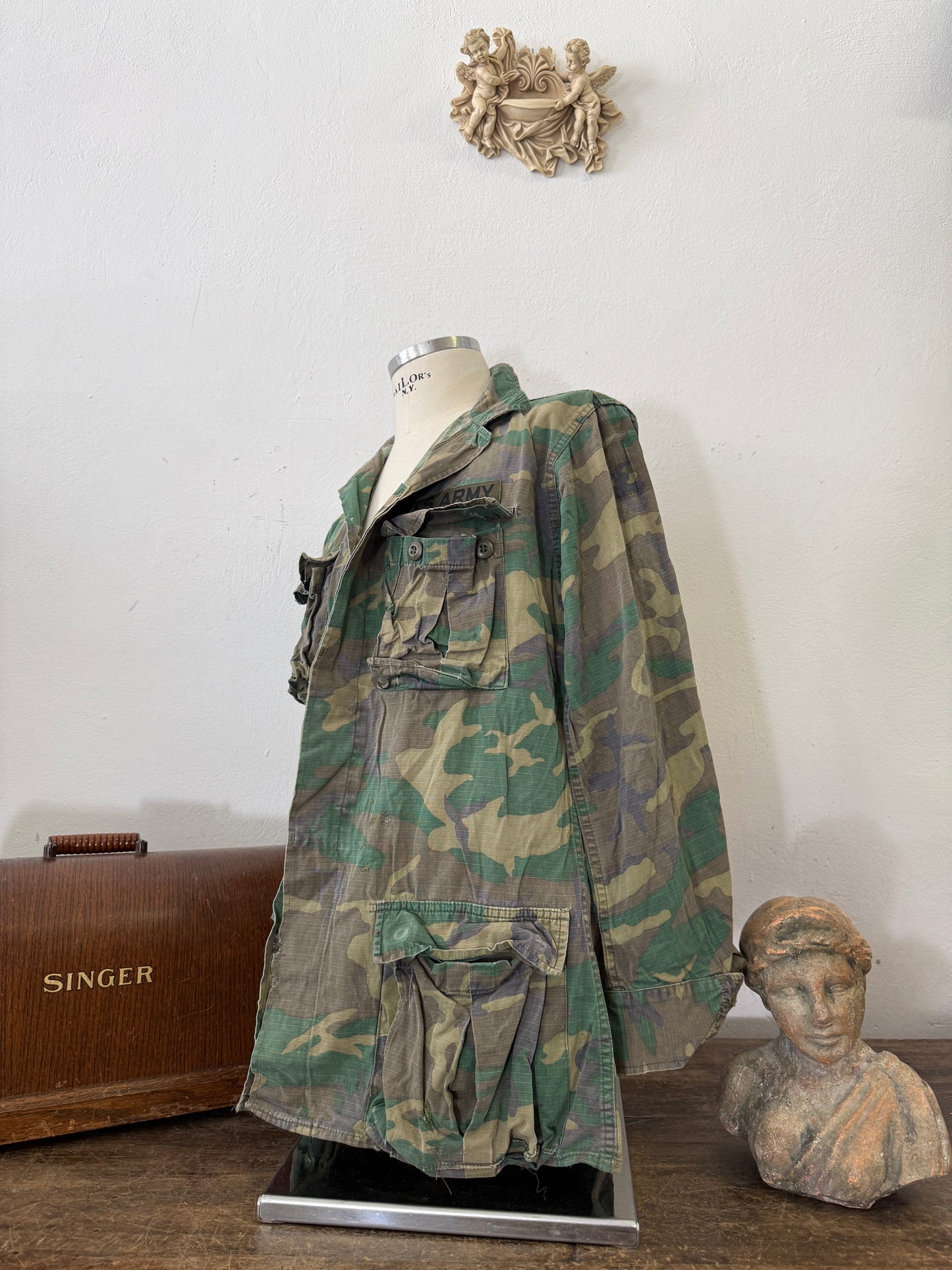Vintage 1970-80s ERDL Camouflage Pattern Hot Weather Jacket Ripstop “S/M”