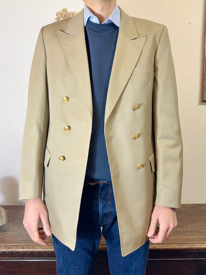 Vintage German Navy Double Breasted Jacket “XL”
