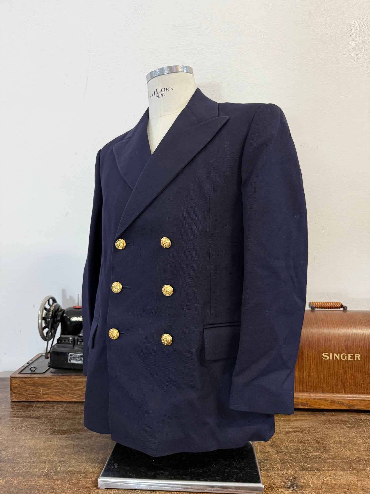 Vintage 00’s Italian Navy Double Breasted Jacket “M”