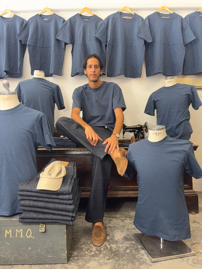 Blue Indigo Tee with U.S. Cotton - Mister Archive®