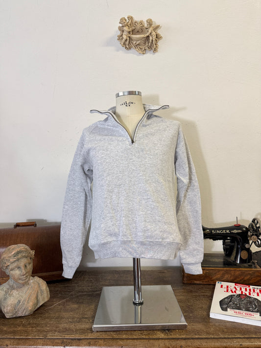 Raglan Grey Half Zip Sweatshirt