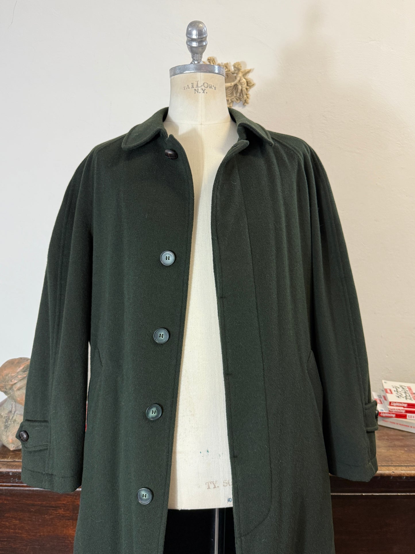 Vintage Green Wool Coat “L/XL”