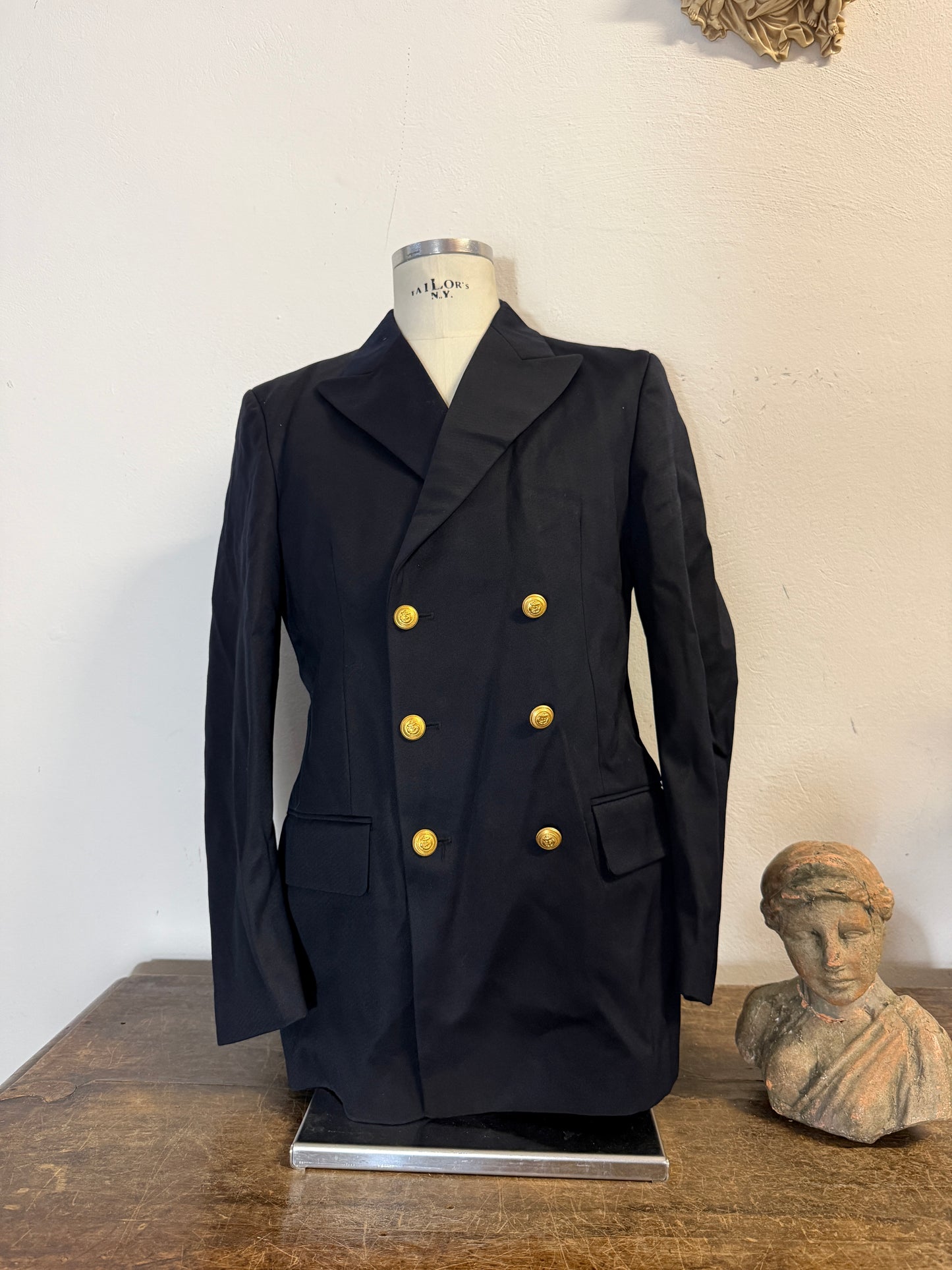 Vintage 00’s Italian Navy Double Breasted Jacket “L/XL”