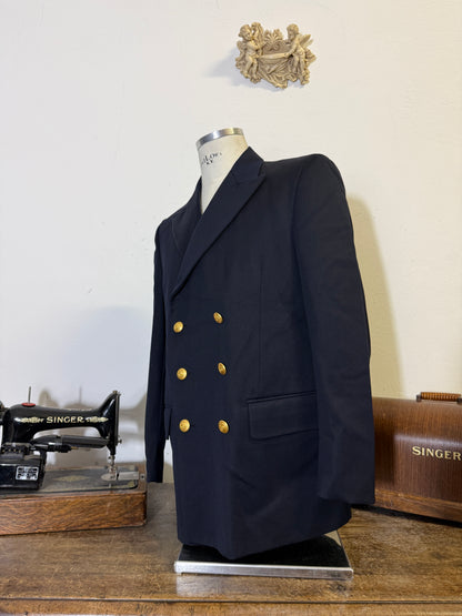 Vintage 00’s Italian Navy Double Breasted Jacket “L”