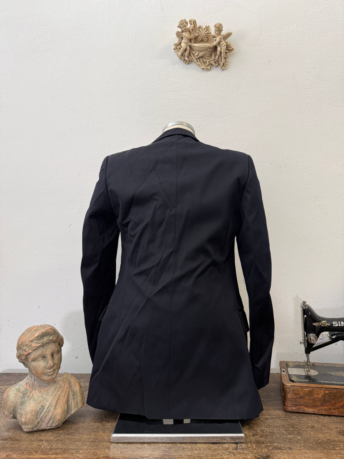 Vintage Italian Navy Double Breasted Jacket “S/M”