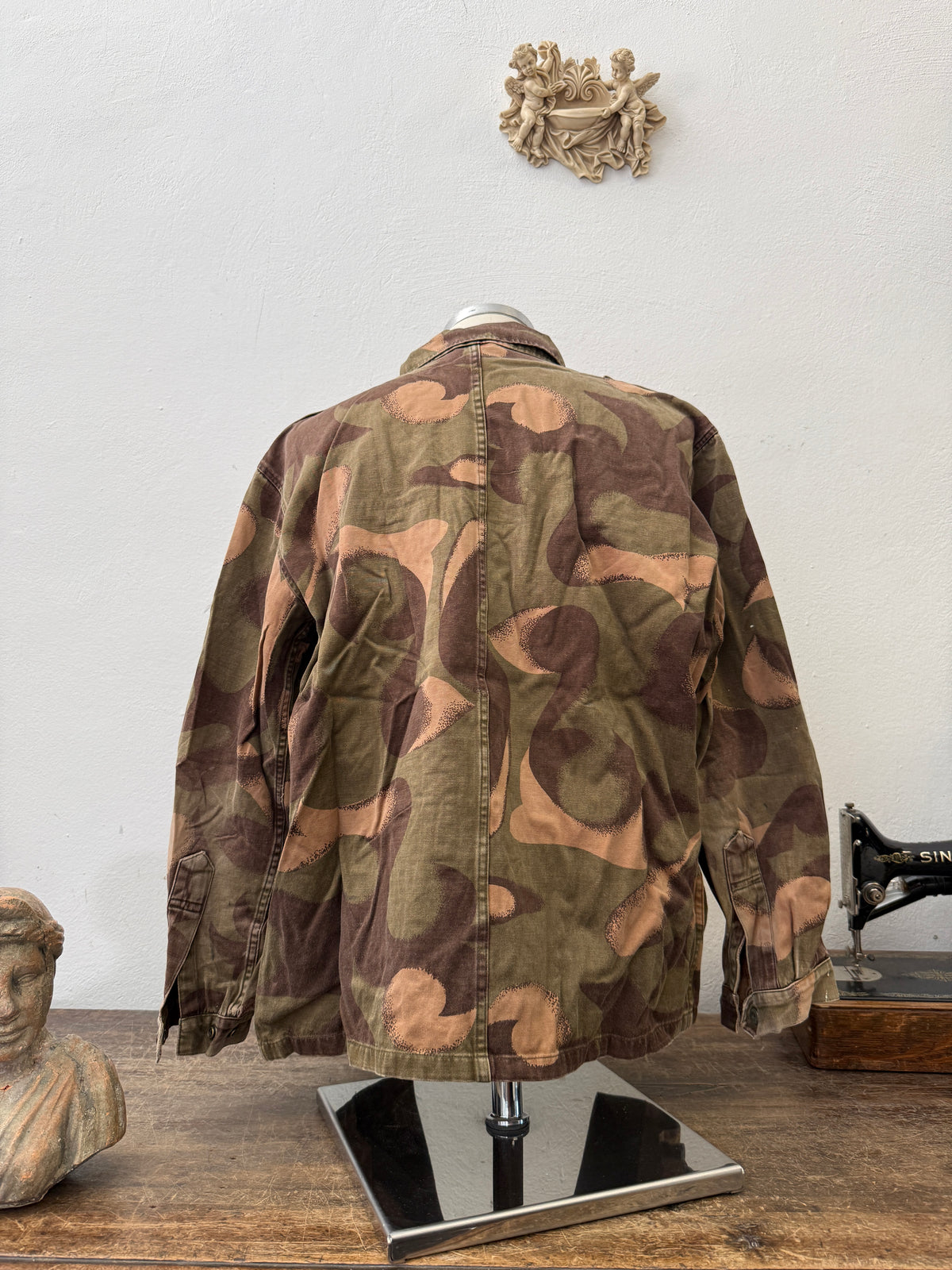 Vintage Distressed Hungarian Army Camo Jacket “M”