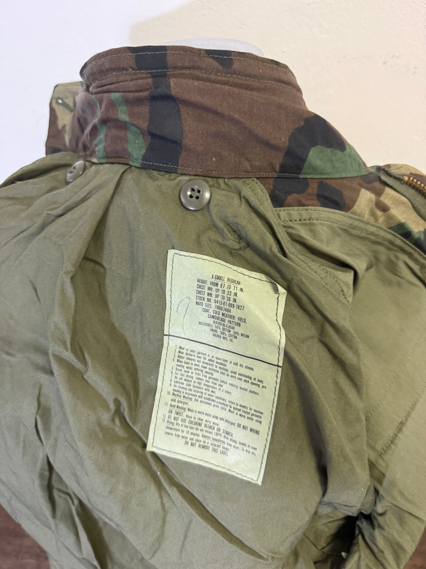 Vintage Woodland Field Jacket M65 Us Army “XS/S”