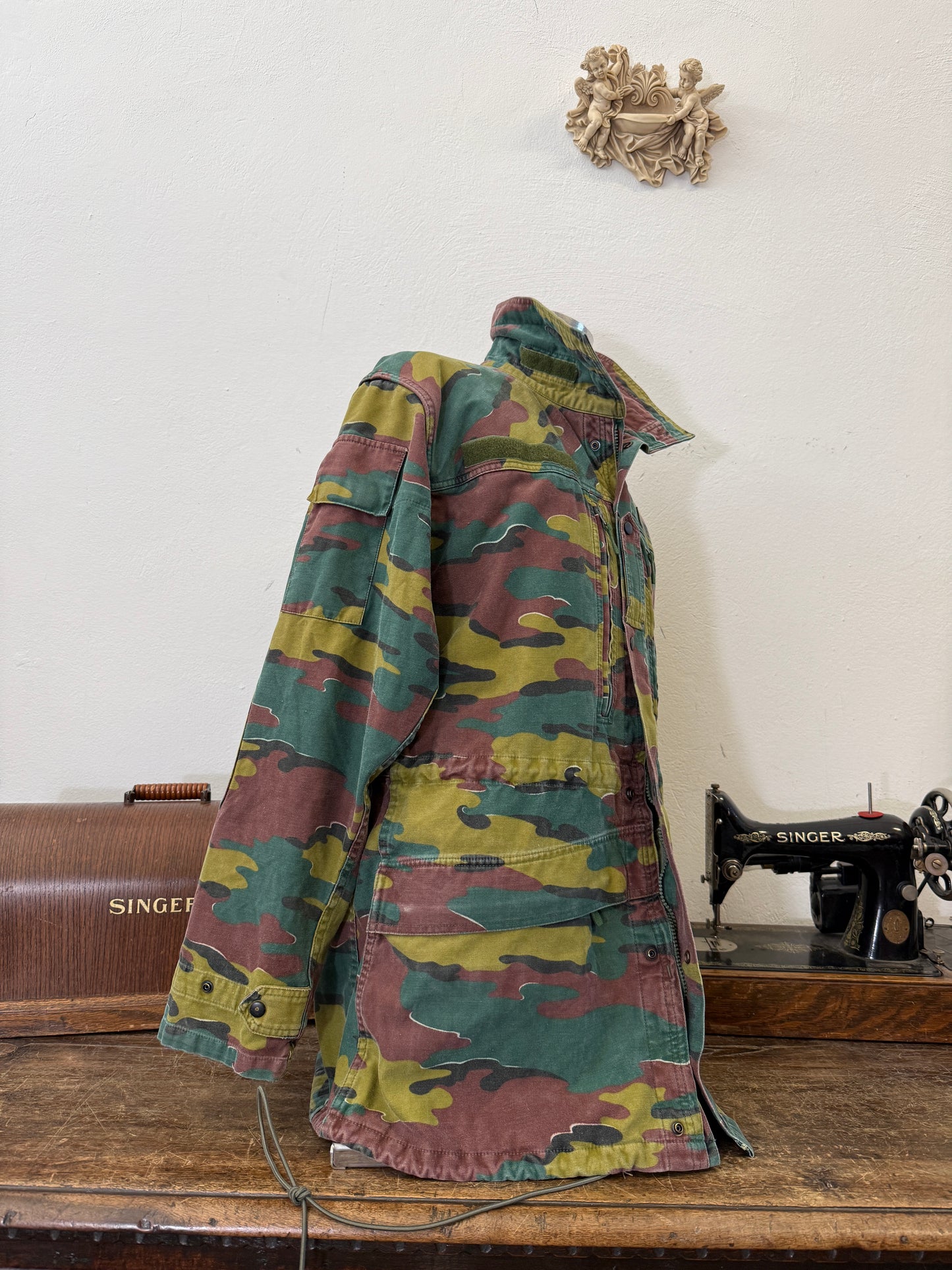 Vintage Belgian Army Camo Jacket “XL”