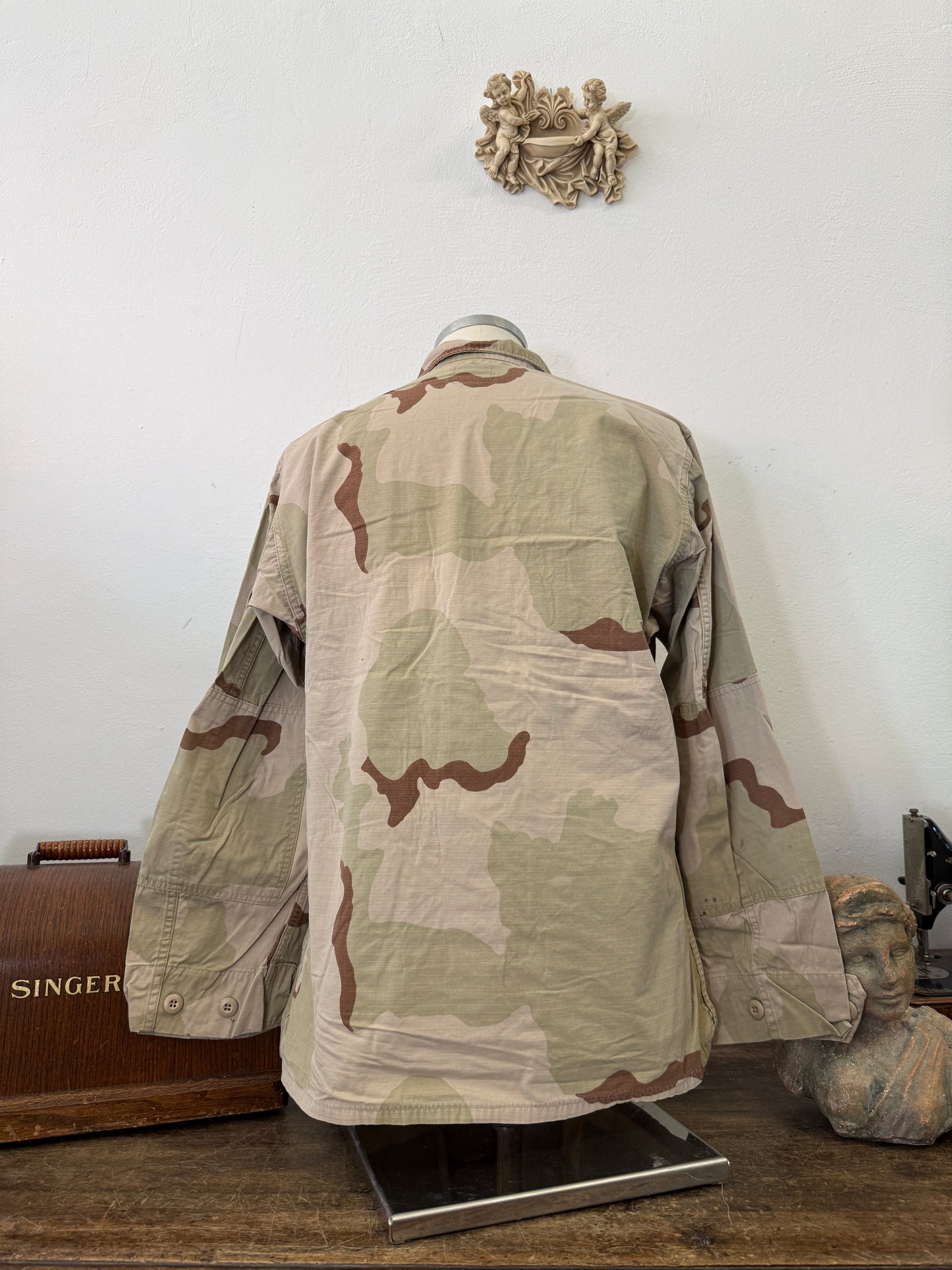 Vintage BDU Camo Jacket Ripstop US Army – L