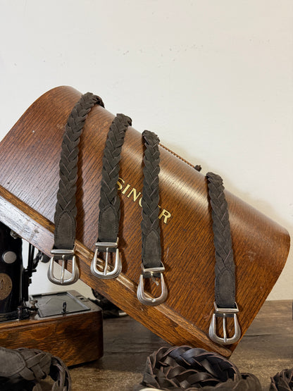 Braided Suede Leather Belt