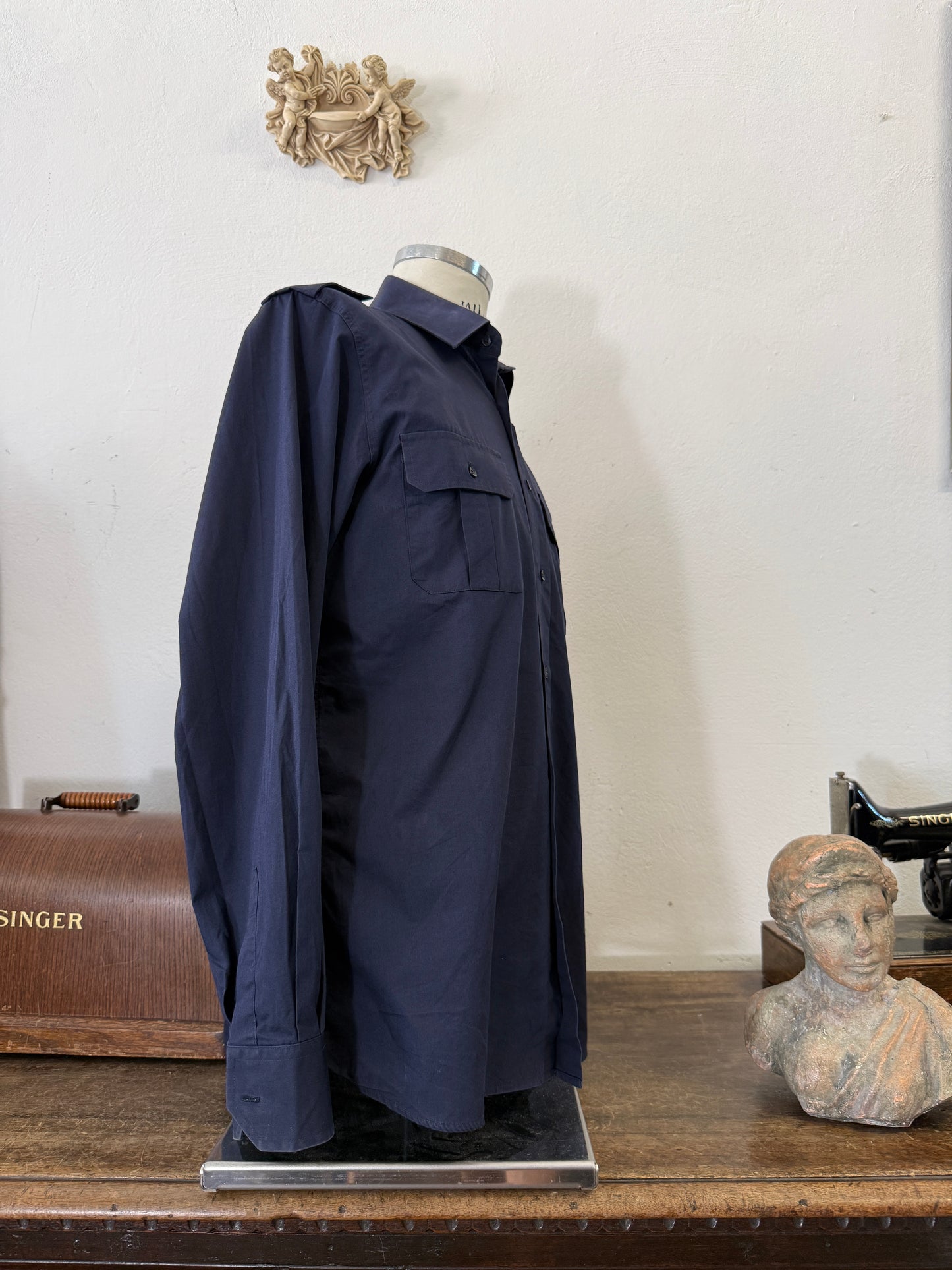Vintage Italian Navy Shirt “L/XL”