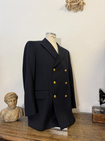 Vintage Italian Navy Double Breasted Jacket “L”