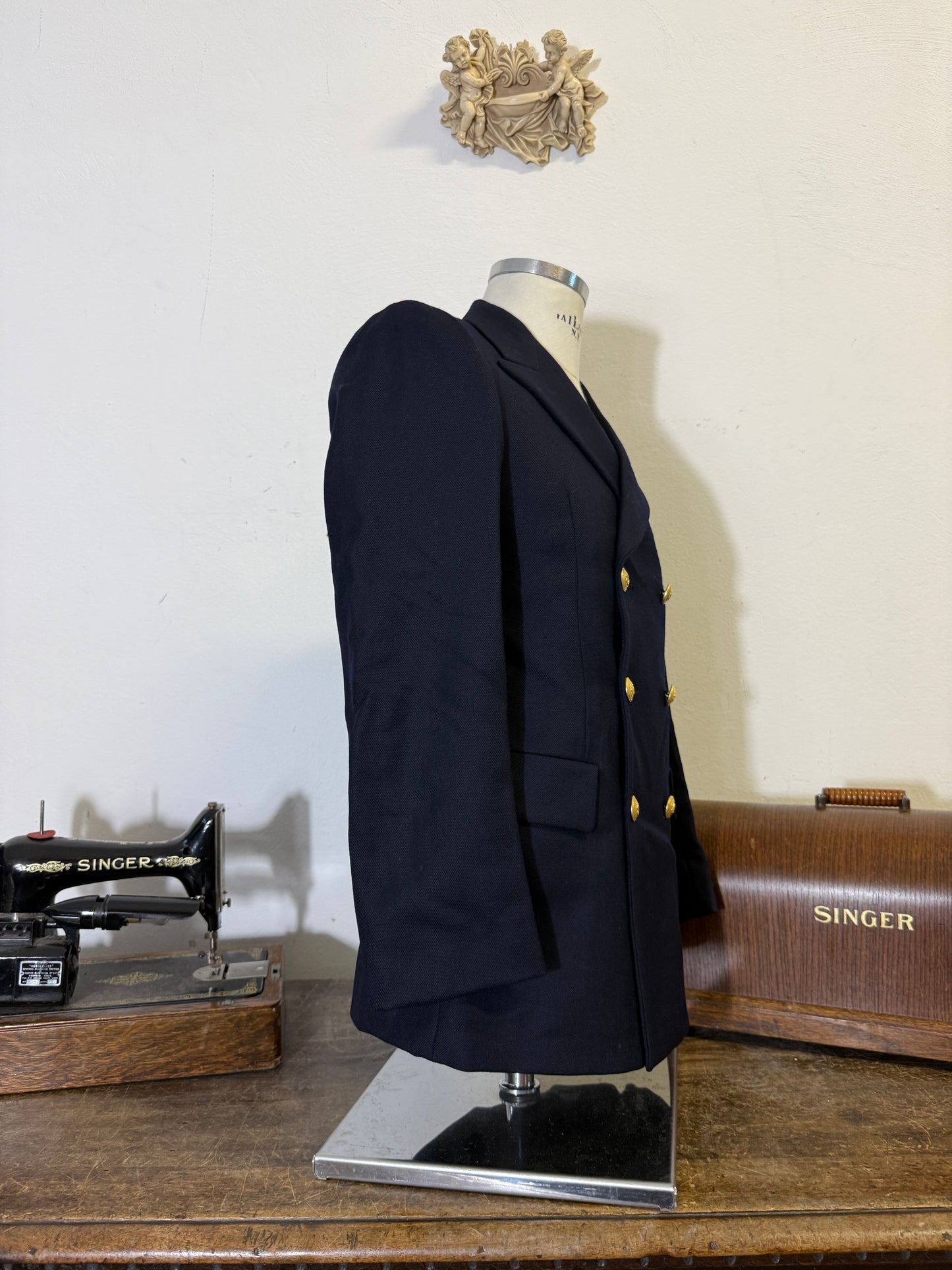 Vintage 90’s Italian Navy Double Breasted Jacket “S”