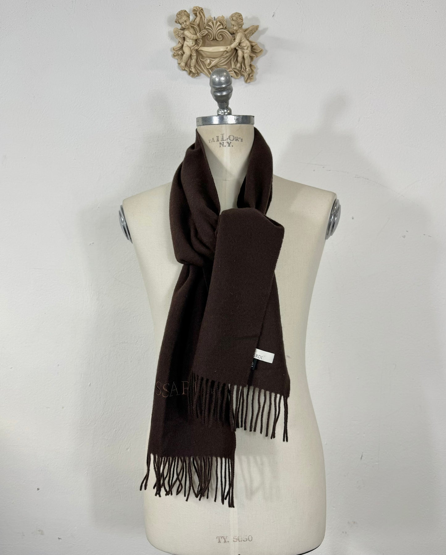 écharpe Trussardi en laine vintage