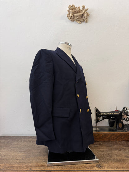Vintage Italian Navy Double Breasted Jacket “M”