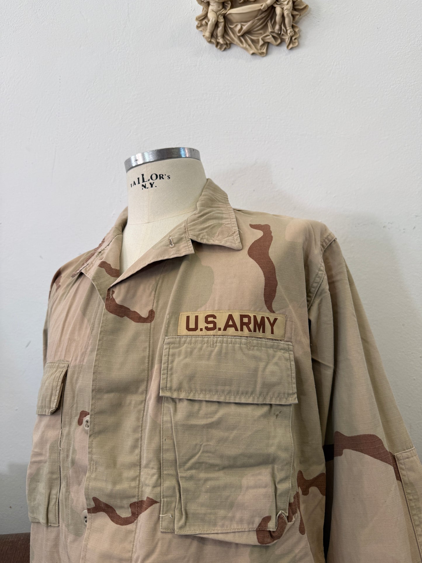 Vintage BDU Camo Jacket Ripstop US Army – L